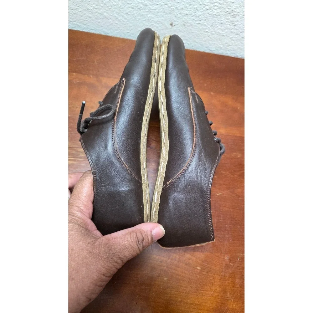 EH Earthing Harmony Leather Grounding Barefoot Shoes Men's 41 Brown‎ Minimalist